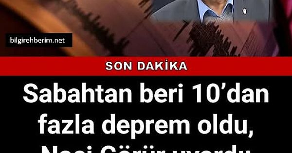 Naci Görür uyardı: "Yakın olanlar dikkatli olsun!