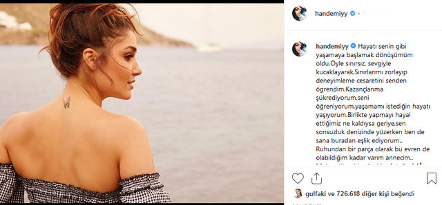 Hande Erel'den Rahmetli Annesine zlem Dolu Mesaj 