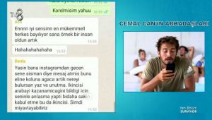 Survivor ?leti?im dlnde Danla Bilic'in Cemal Can'a Yazd??? O Mesaj Ortal??? Aya?a Kald?rd? 